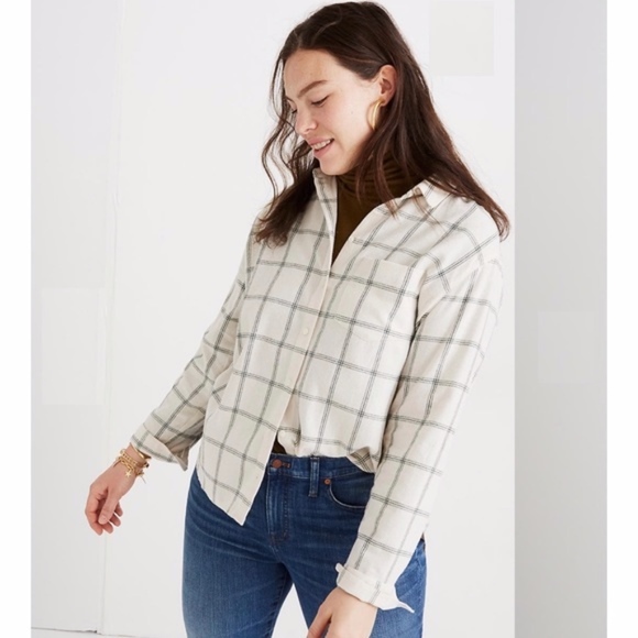 Madewell Tops - Madewell Flannel Ex-Boyfriend Shirt Sz S NWT